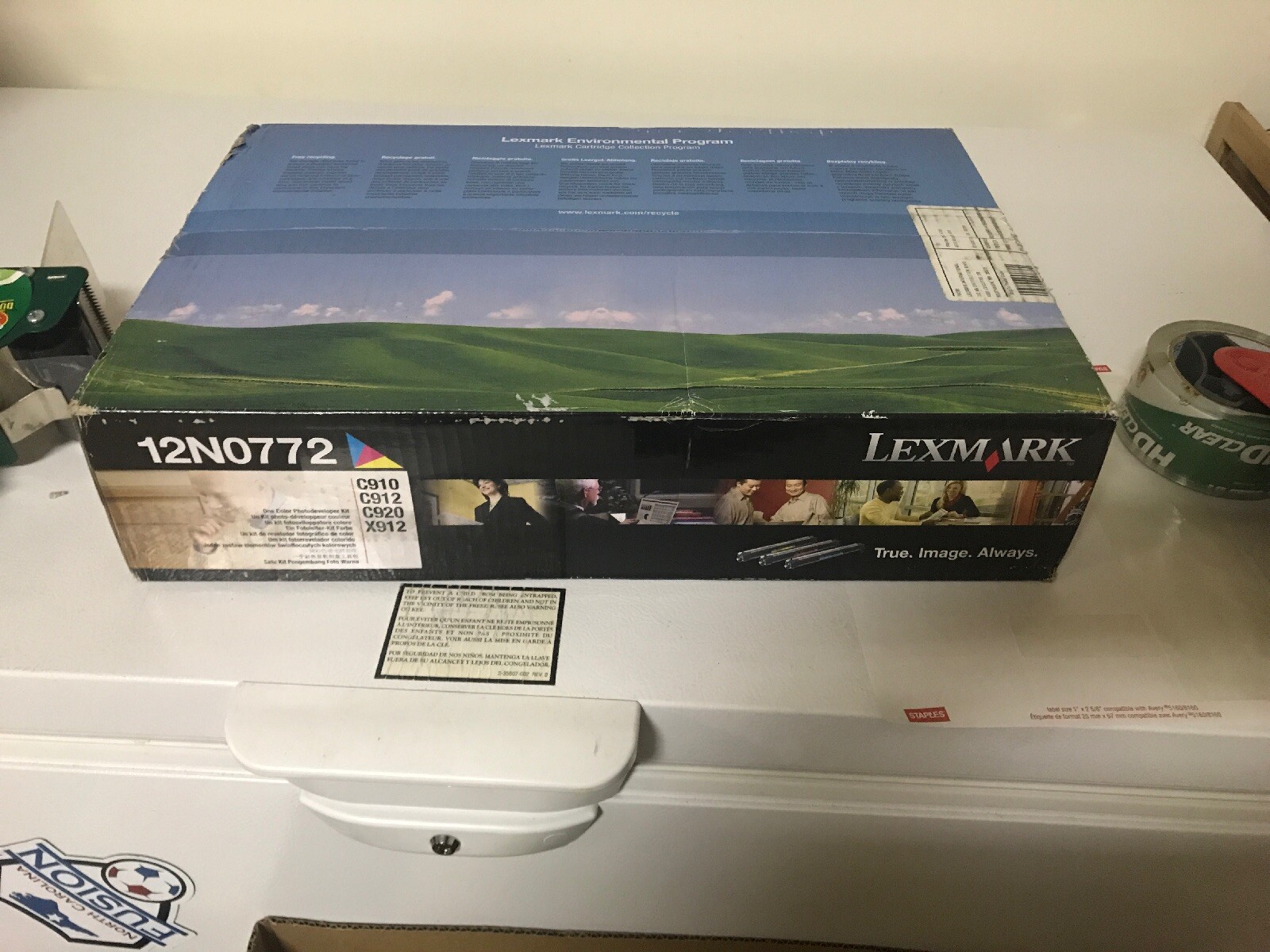 NEW  LEXMARK 12N0772 CYAN,YELLOW,MAGENTA C910,C912,C920,X912 PHOTODEVELOPER KIT
