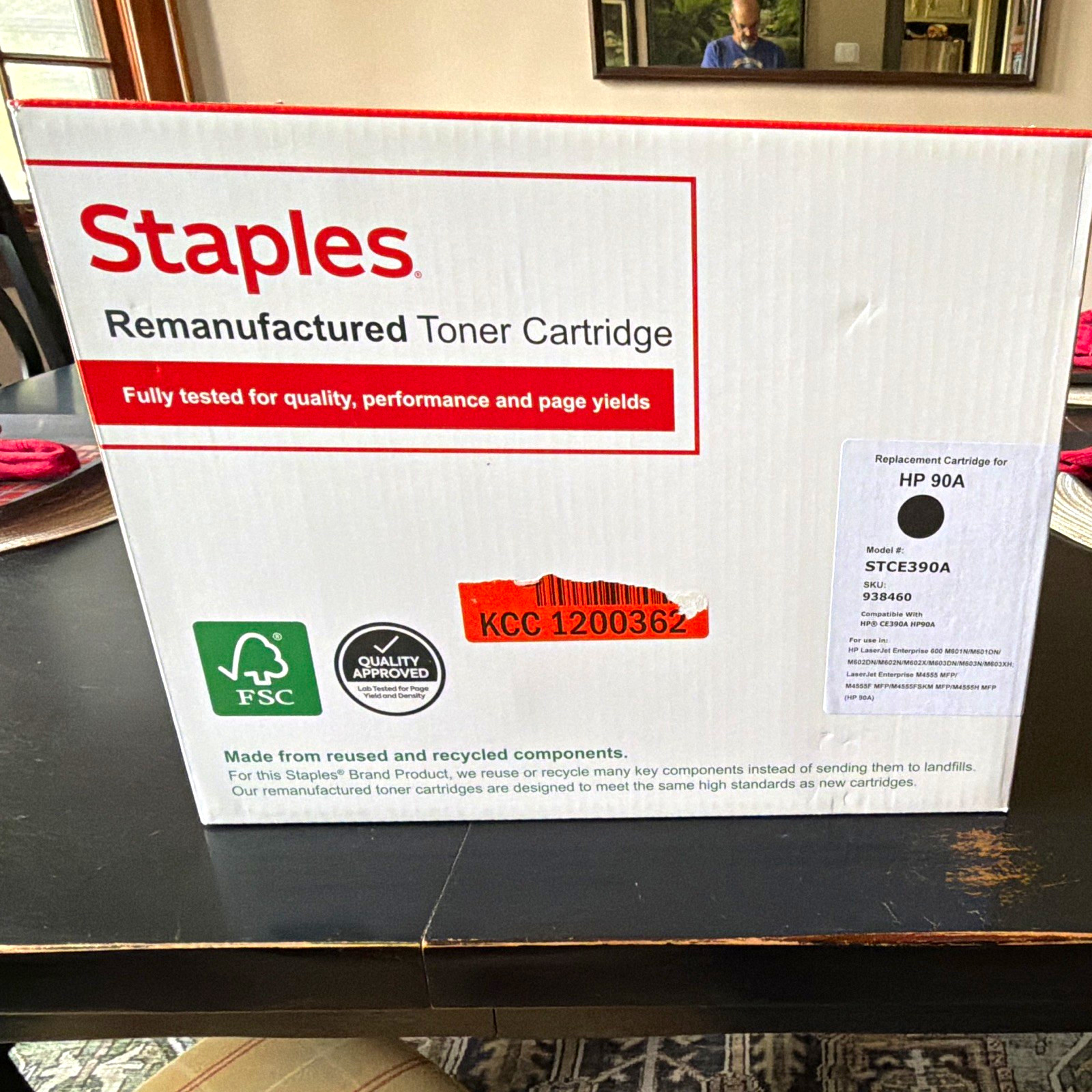 Staples Black Laser Toner Cartridge for HP 90A CE390A