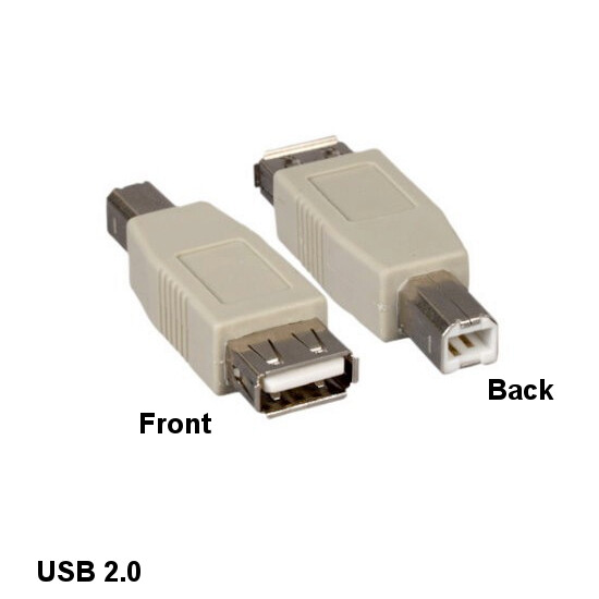 Kentek USB 2.0 A Female to B Male Adapter Connector Printer Scanner Modem PC HDD