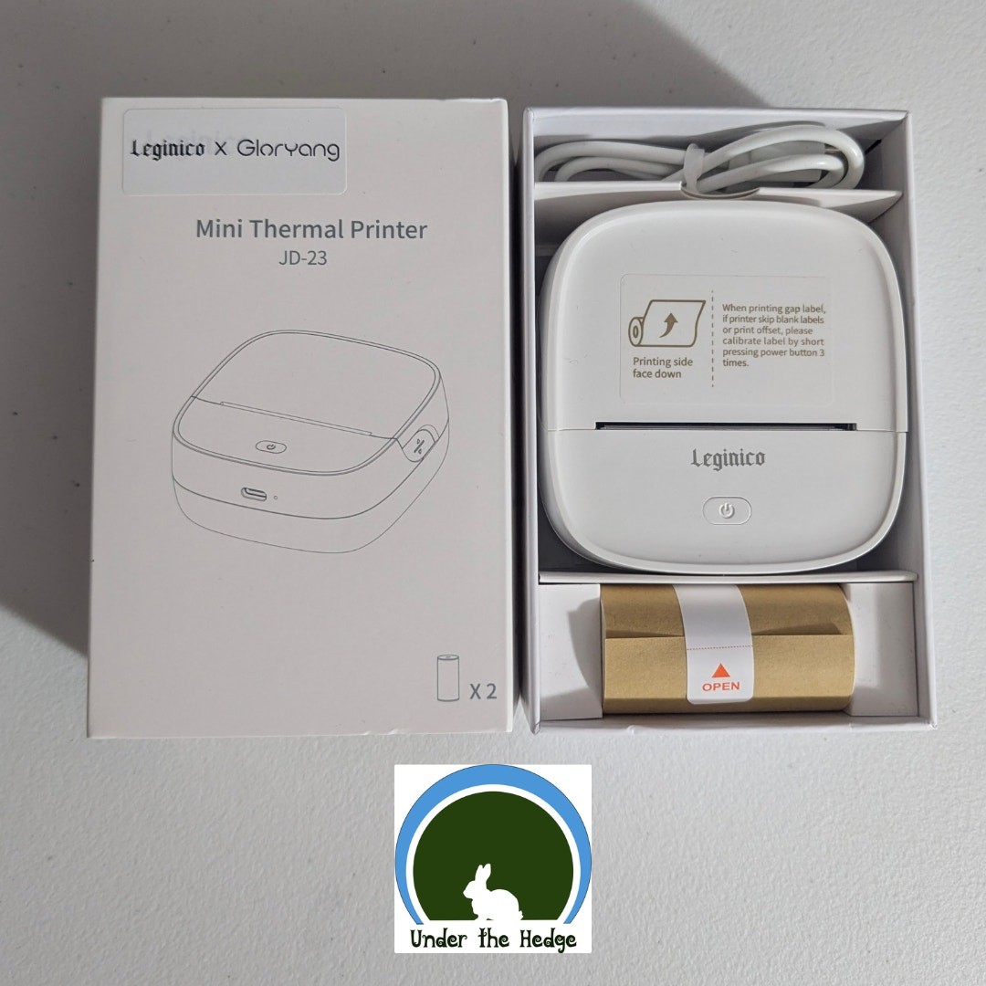 New Gloryang White Mini Thermal Printer Inkless Sticker Phone Tablet Bluetooth