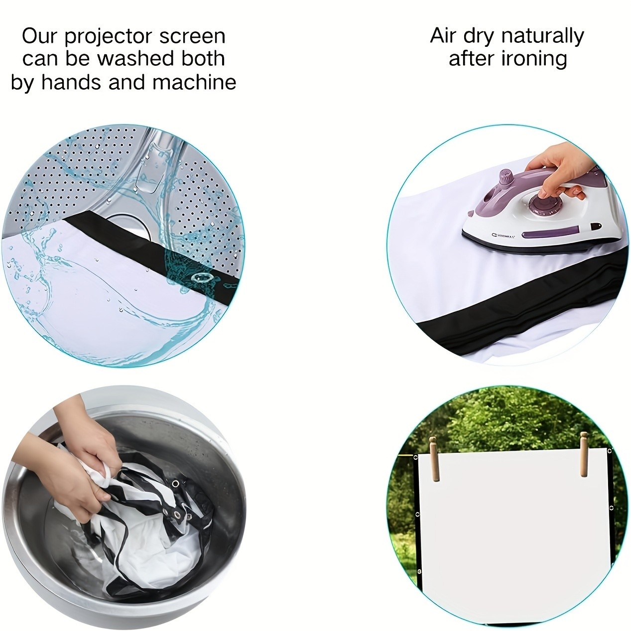 72-Inch Projector Screen - High-Definition for Home Theater/Gaming Sessions