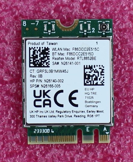 N26166-005 - HP SKO-WLAN 6 REALTEK CHOYA AX 1X