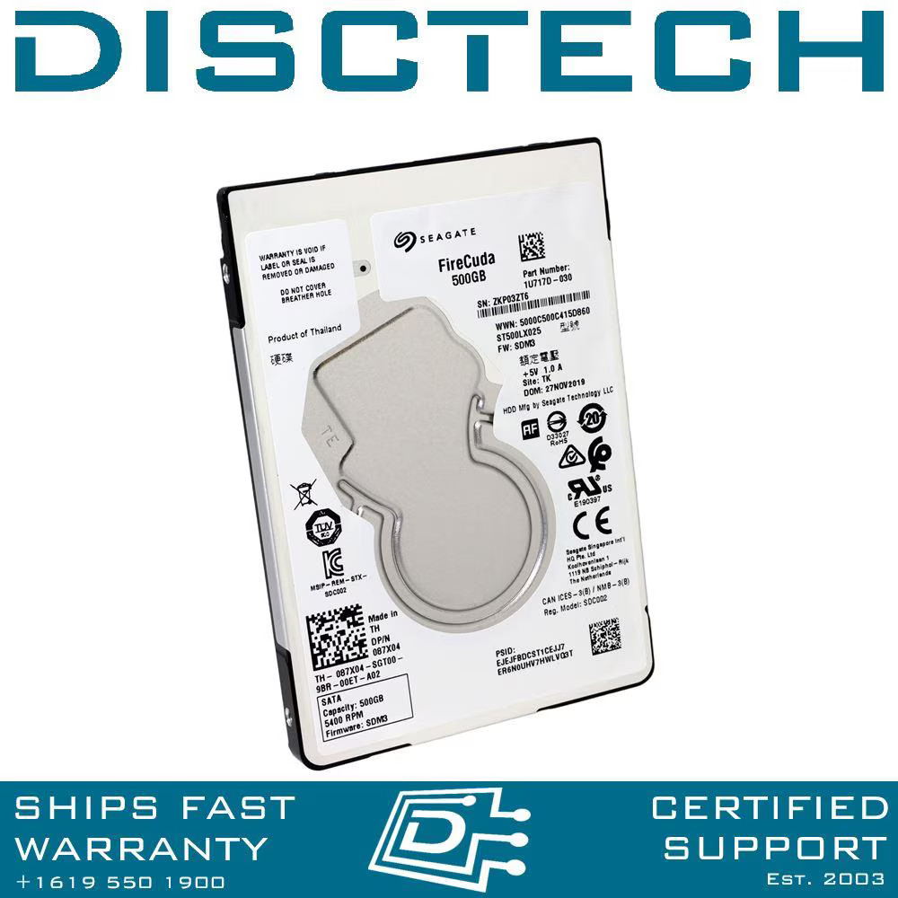 Seagate FireCuda Compute ST500LX025 500GB 2.5" 5.4K RPM 8GB SSHD SATA Hard Drive