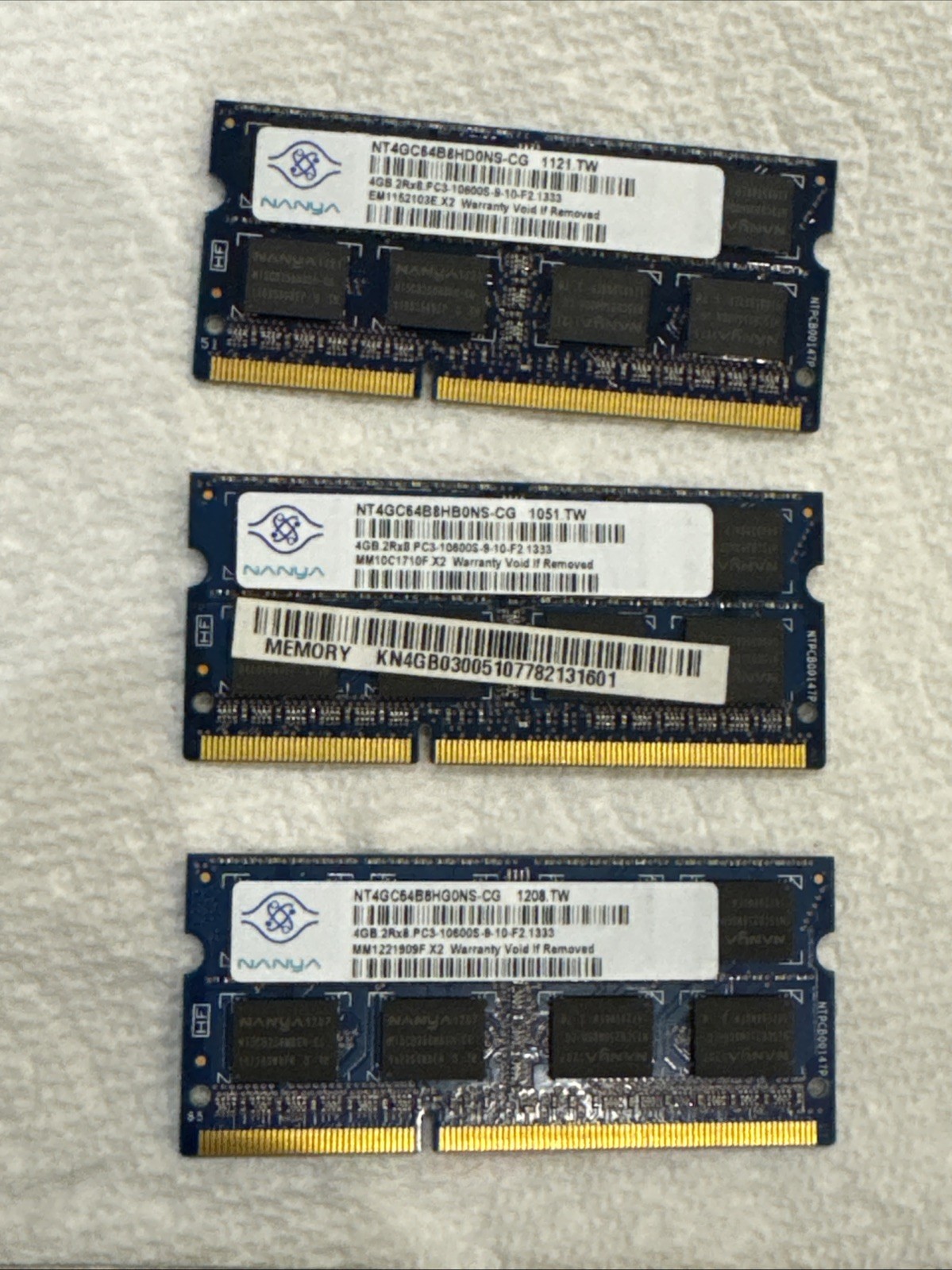 Nanya 4GB x 3 for 12GB Total DDR3-1600 PC3-12800S Laptop RAM SODIMM Memory