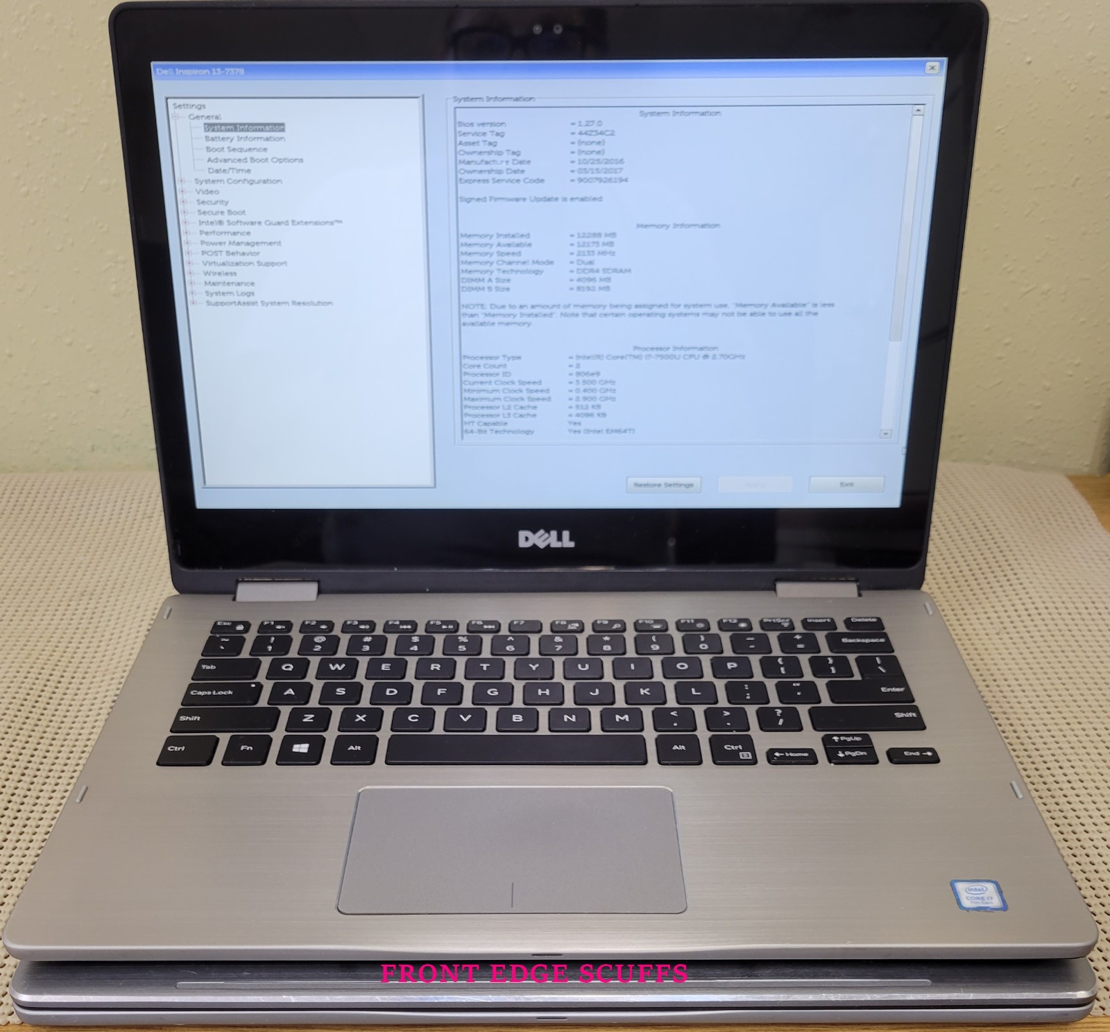 (Lot of 2)Dell Inspiron 13 7378 x360 i7-7500U 2.70GHz 8/12GB Touch No OS/SSD/HDD