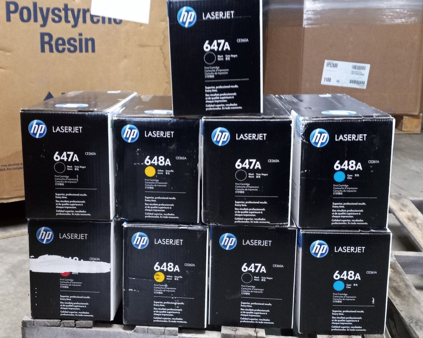 GENUINE OEM SEALED CMYK HP LASERJET 647A/648A CE260A,CE261A,CE262A CE263A *QTY