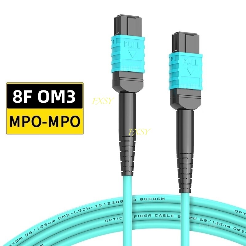 1-40M MPO Female to MPO Female OM3 Fiber Optic Patch Cord 8|12F Type B MTP lot