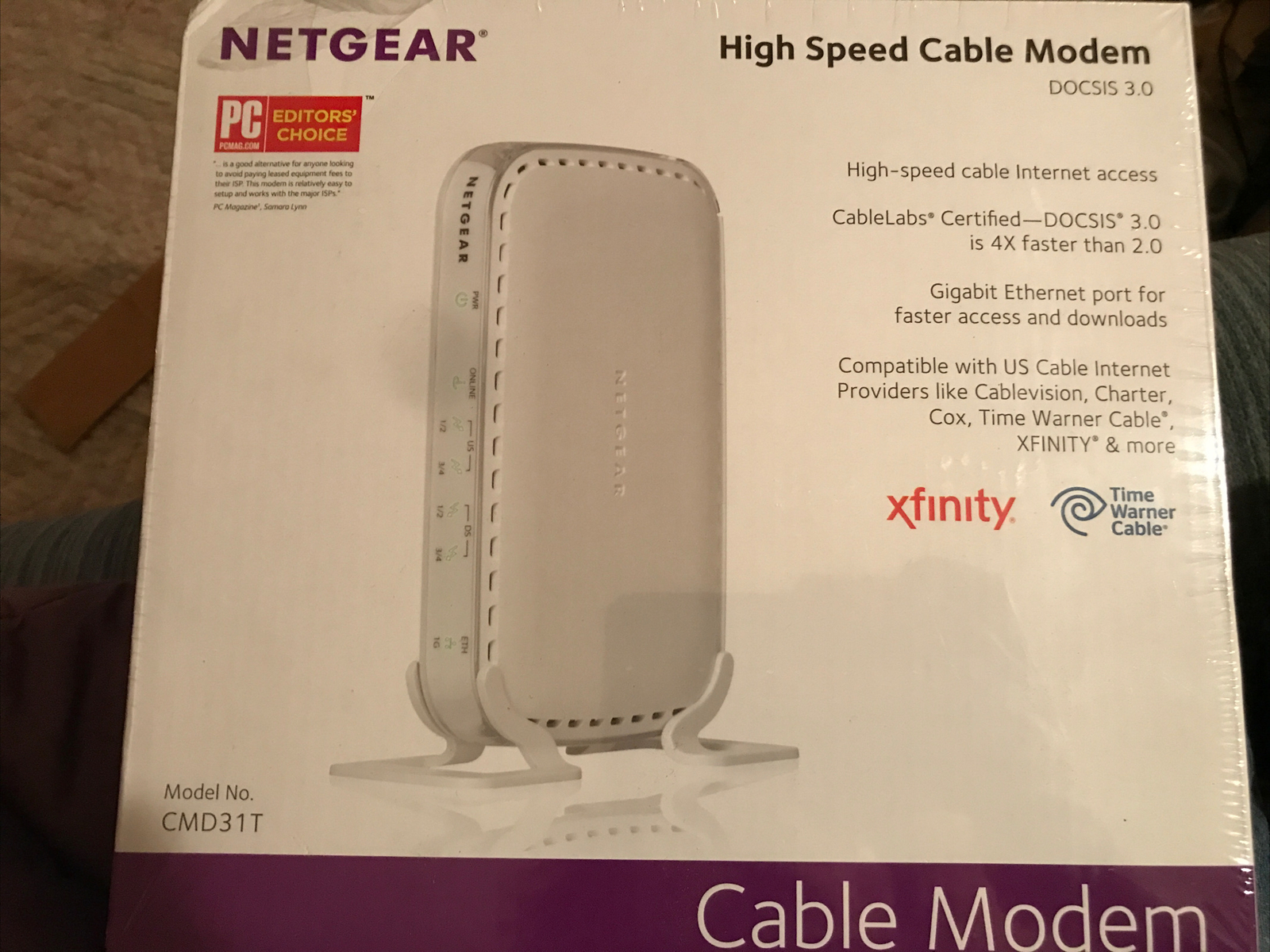 NETGEAR DOCSIS 3.0 - High Speed Cable Modem (CMD31T) New Sealed