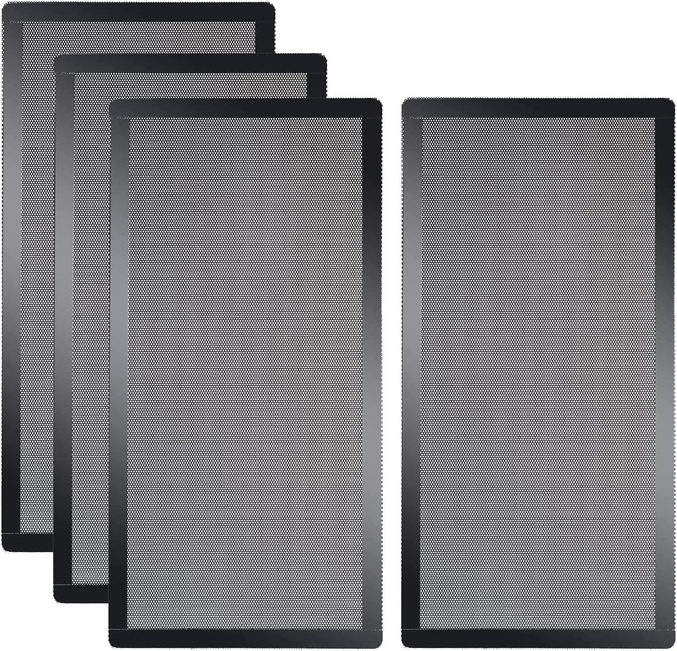 [4 Pack] 280X140Mm PC Case Dust Mesh Filter, Magnetic Frame Computer Fan Dust Me