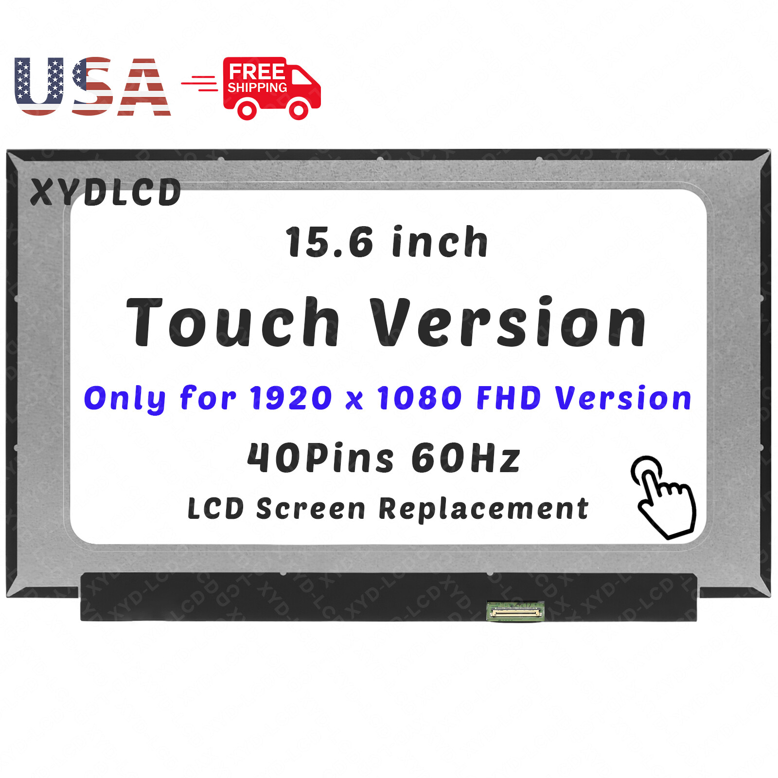 New 15.6" B156HAK02.3 LCD Touch Screen Replacement 40Pins 1920 x 1080 for Dell