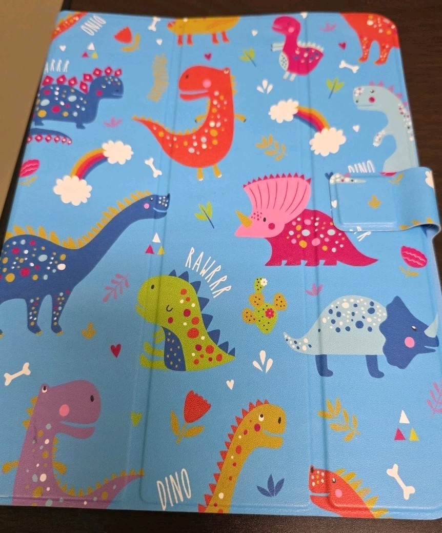 IPad Kids Dinosaur Cover, Width 7 Inches, Height 9 3/4.  Back To School  
