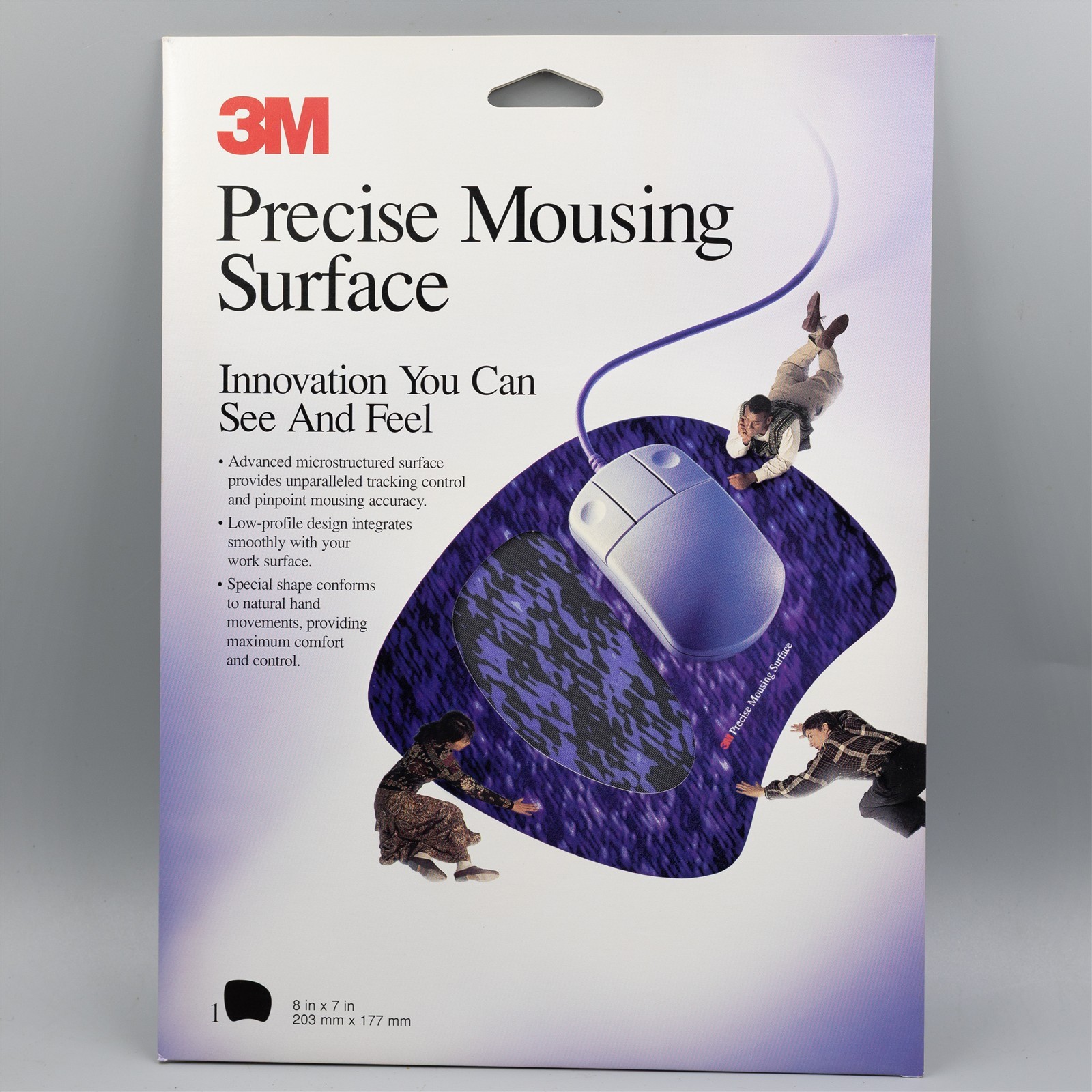 3M Mousepad Vintage 1995 High Quality Purple Black Thin Textured Surface USA
