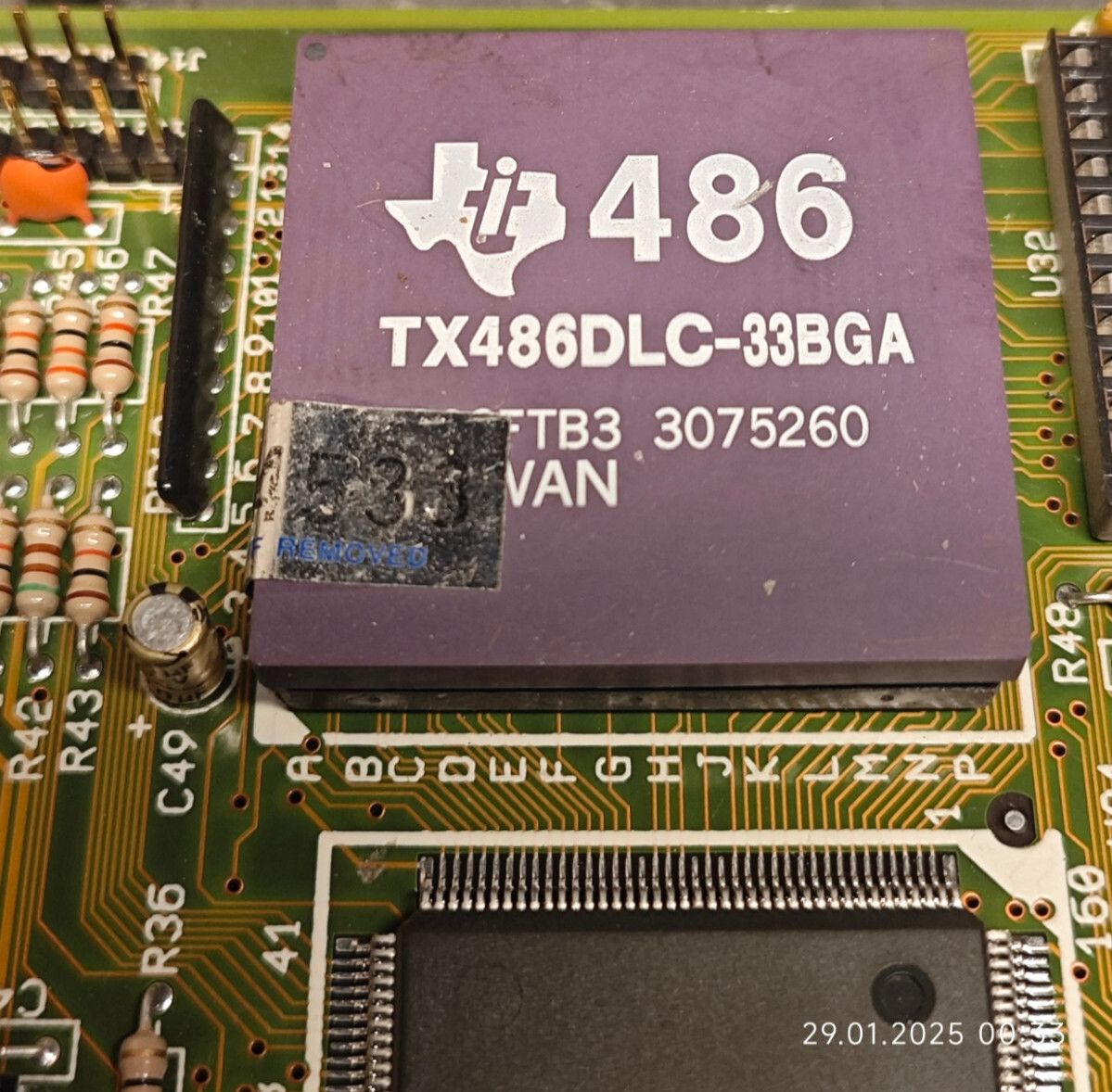 PGA132 386/486 33 Mhz CPU Texas Instruments 486DLC-33BGA TESTED 
