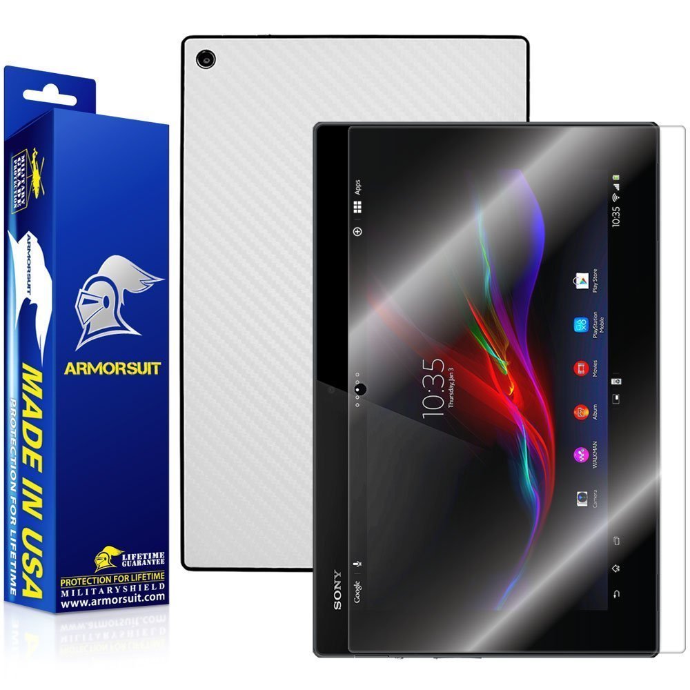 ArmorSuit MilitaryShield Sony Xperia Tablet Z Screen Protector + White Carbon