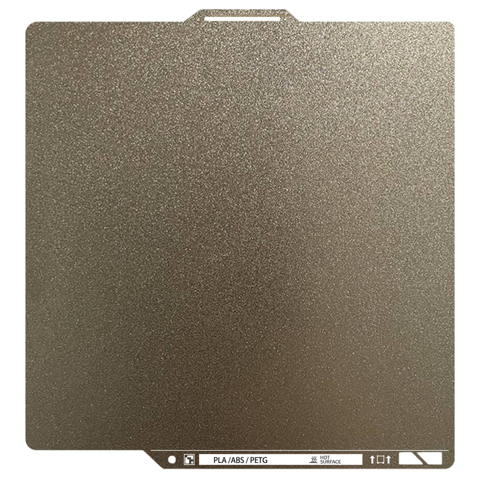 Upgraded Thicker Textured PEI Plate 0.77mm with QR Code for 257x257mm, Gold