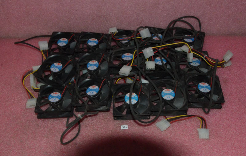 Lot of 15 Top Motor Fans 12 Volts 0.28 Amp Model DF128025BH.