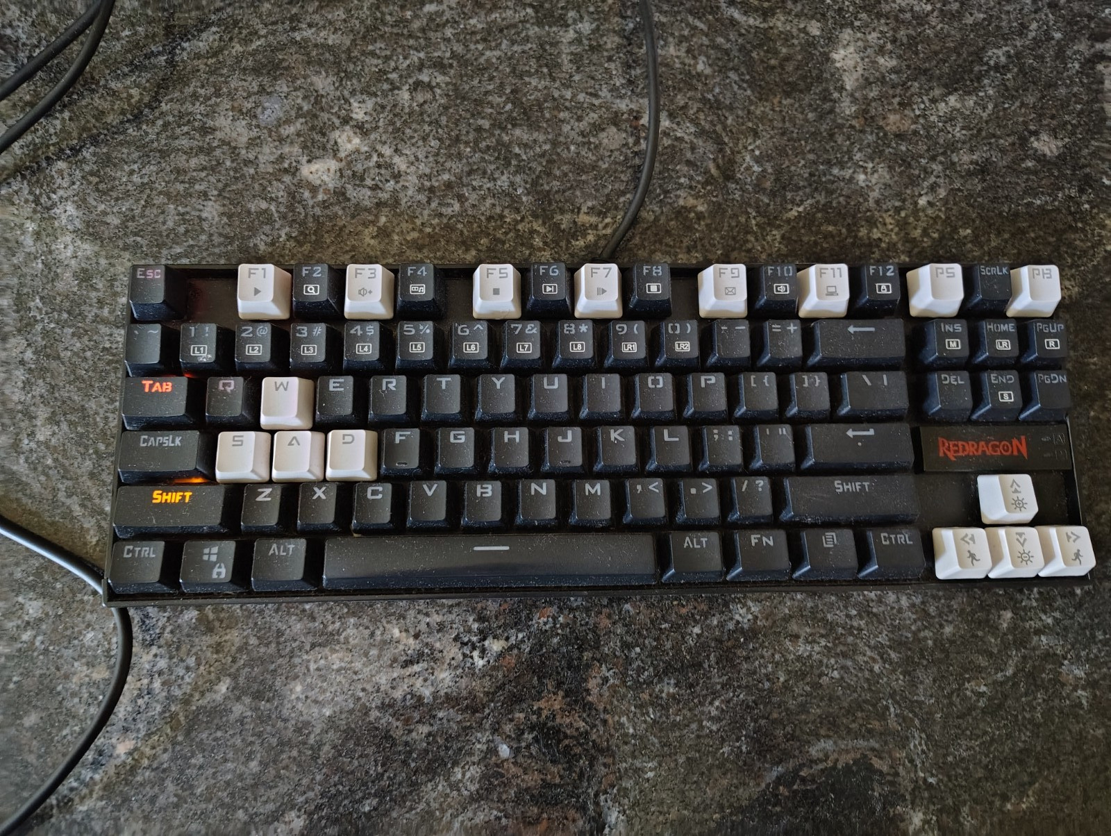 Red Dragon LED Mechanical Gaming Keyboard, wired, USB. Model: K552-KR