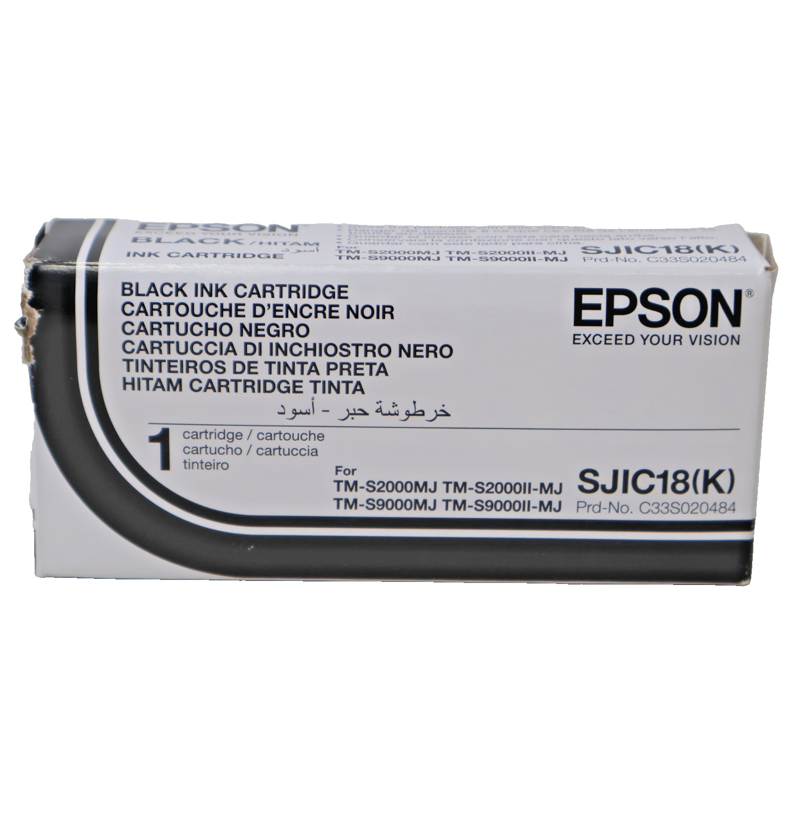 GENUINE Epson C33S020484 SIJIC18(K) Black Inkjet Cartridge - BB: 09/25 NEW OPEN