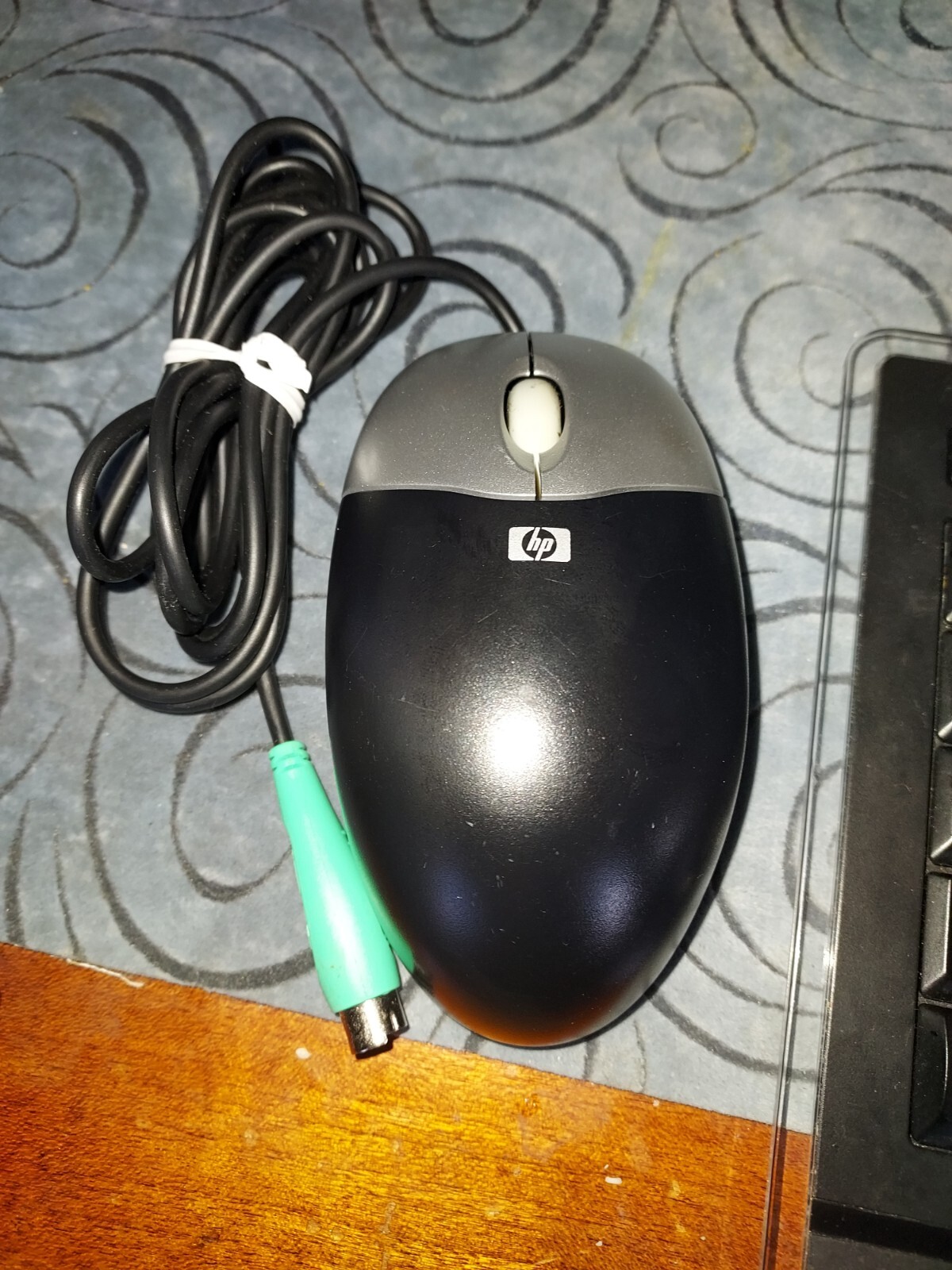 Genuine HP M-SBF96 Silver/Black 3 Button PS/2 Optical Scroll Wheel Mouse m-29