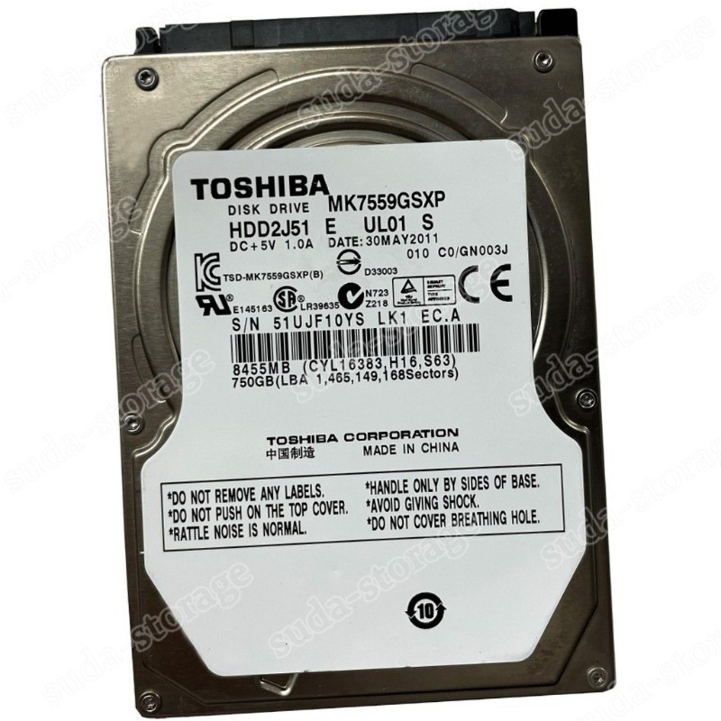 1PCS New Toshiba 750GB MK7559GSXP 5400 RPM SATA 2.5" Laptop Hard Disk Drive