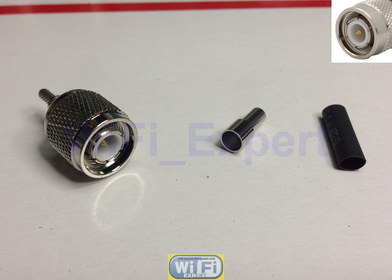 1 x TNC Male Straight Window Solder Crimp RG316 RG174 RG179 LMR100 RF Cable USA