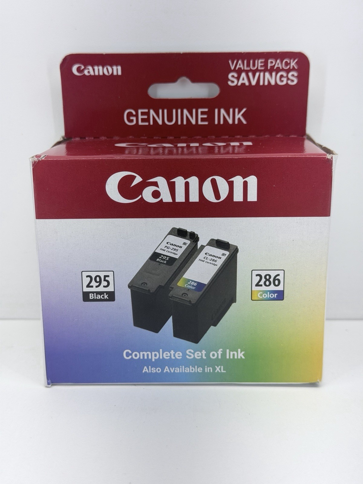 Canon PG-295 Black/CL-286 Tricolor Genuine Ink Value Pack (2 Cartridges)
