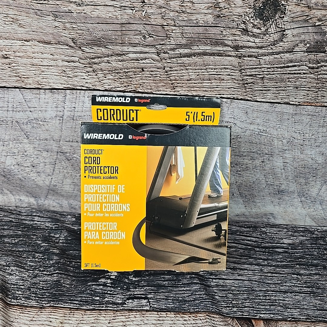 Legrand Wiremold Corduct 5 foot Gray Cord Protector Home Office Media Rooms
