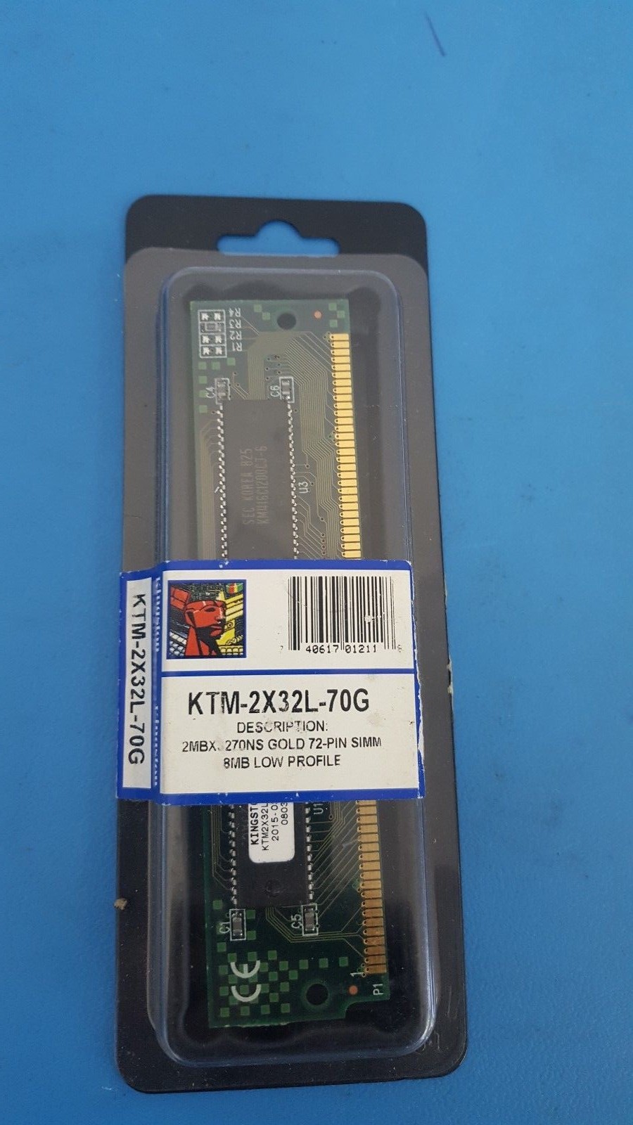 Memory Module, RAM, Kingston, KTM-2X32L-70G, 2MBX32, 70NS, GOLD, 72 PIN, SIMM