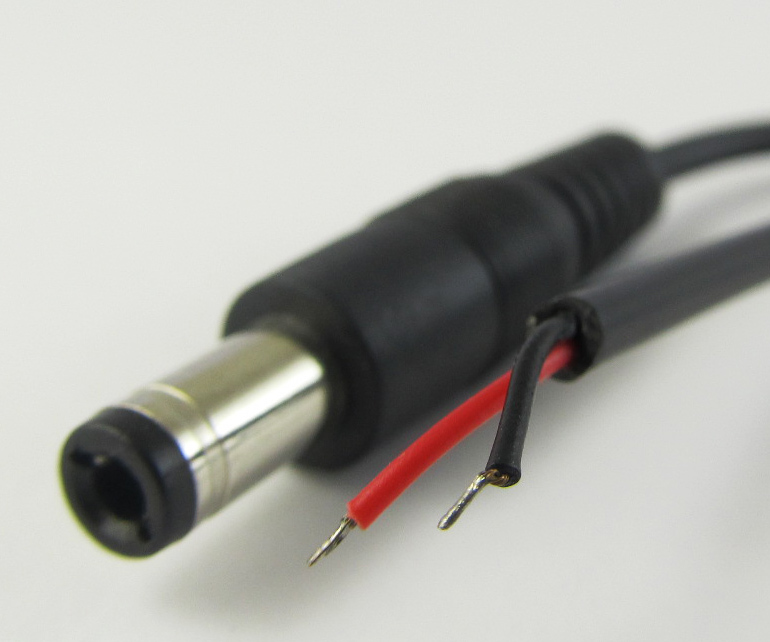 50pcs 5.5mm x 2.5mm 5.5/2.5 CCTV Power Charger DC Power Male Plug Cable 25cm