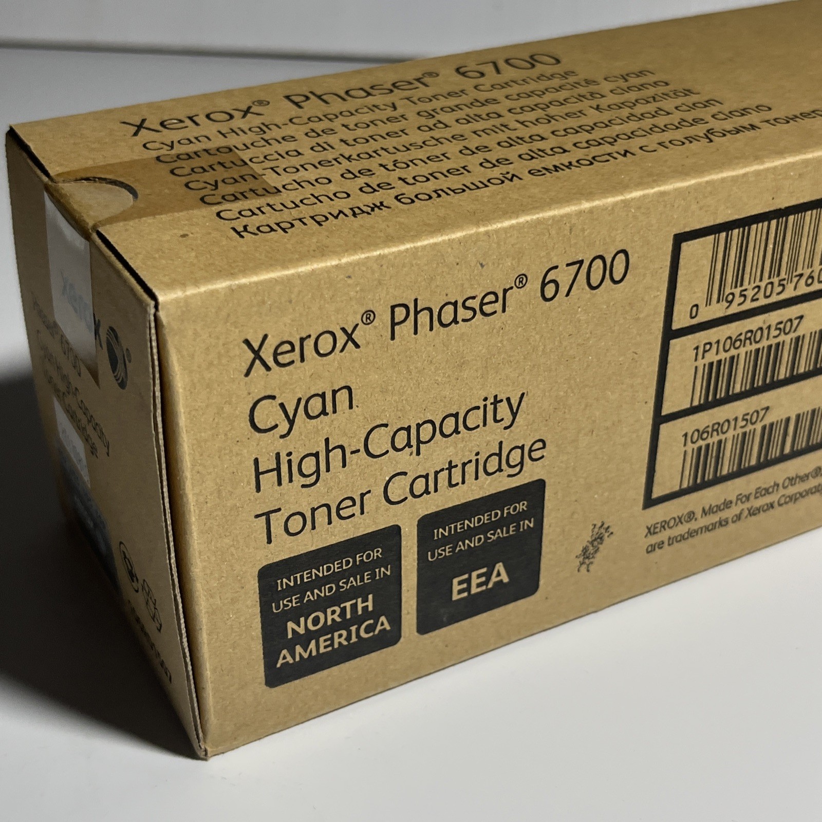 GENUINE XEROX 106R01509 Phaser 6700 Cyan HIGH CAP. Toner Cartridge NEW SEALED