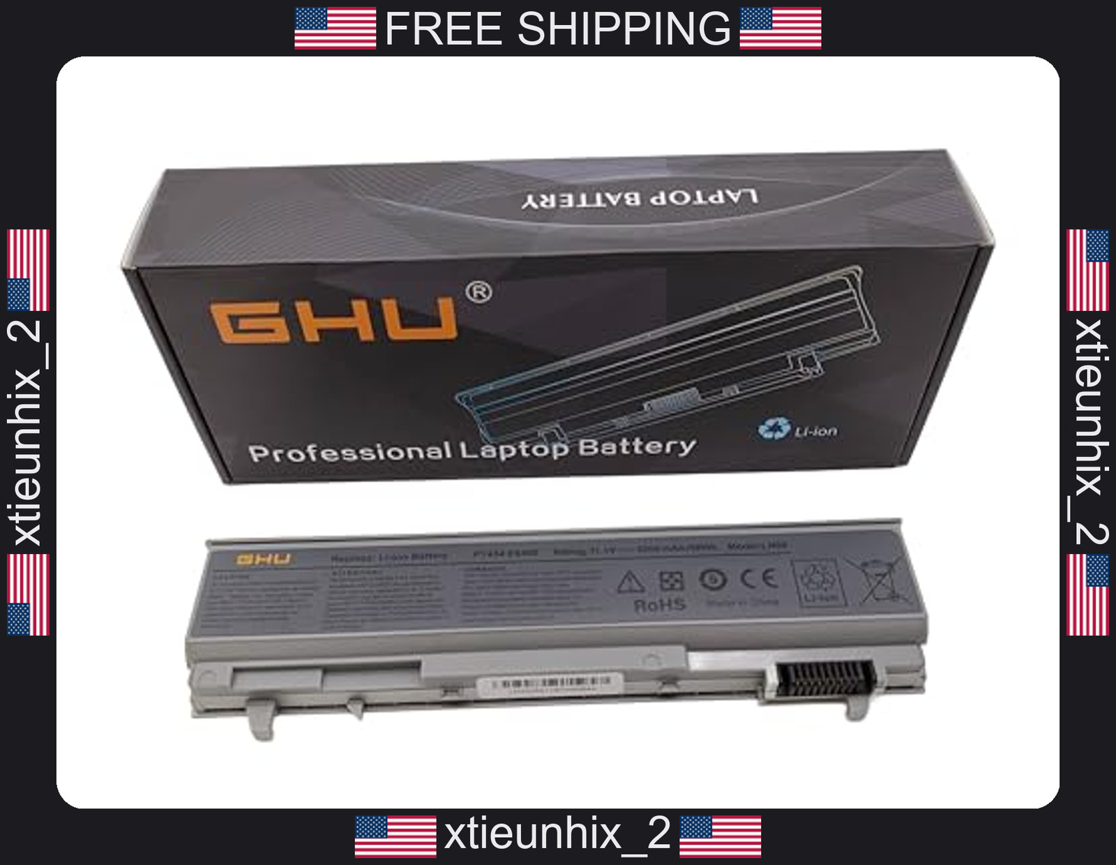 Dell Latitude E6400 E6410 E6500 6-Cell Battery 58Wh High Capacity Replacement