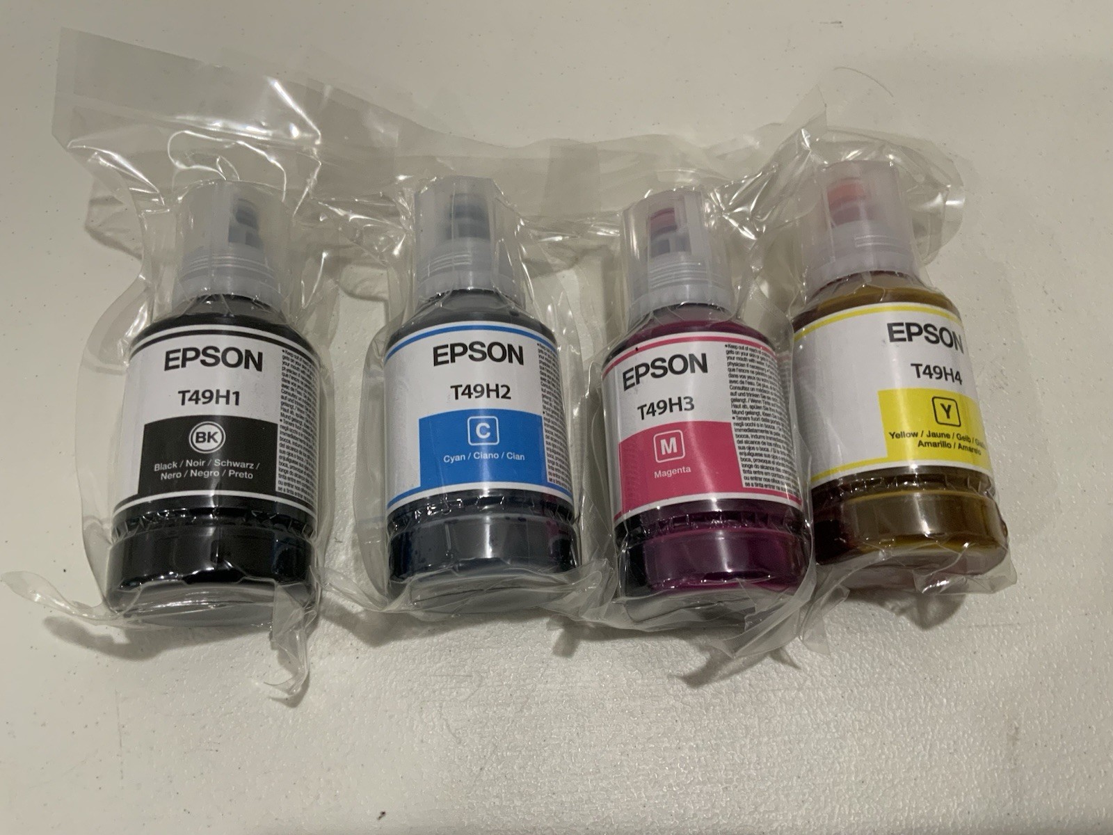 Genuine Epson T49H1 T49H2 T49H3 T49H4 Ink Bottles 4 Pack for SureColor T3170x