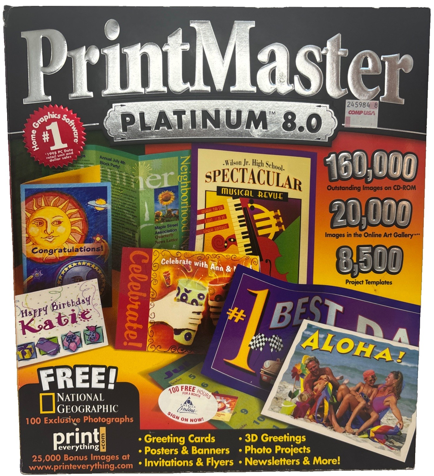 Printmaster Platinum 8.0—PC CD-Roms 11 Discs-1999-Broderbund—SEALED—24 HOUR SHIP
