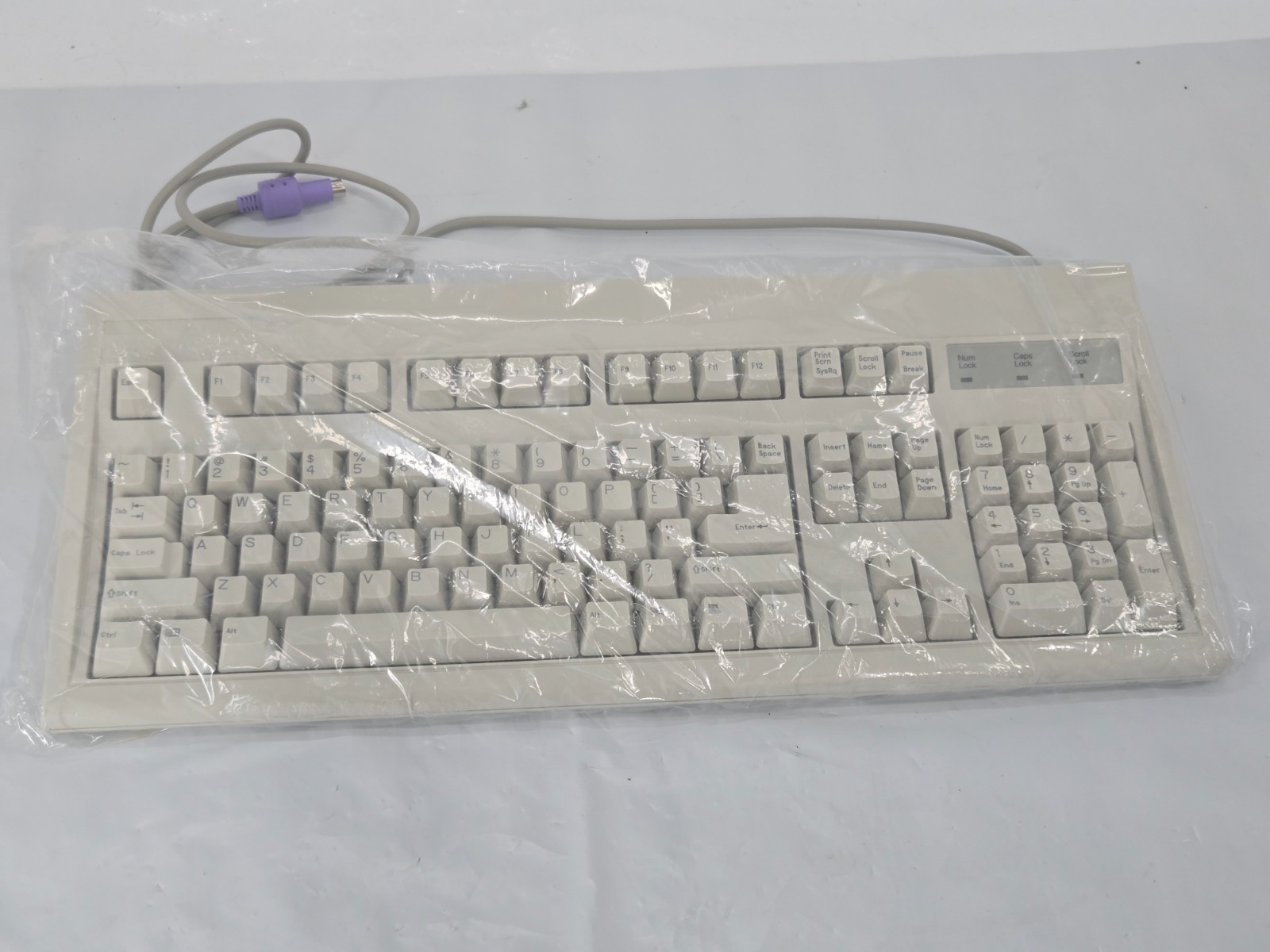 Vintage KeyTronic E03601QUS201-C Wired PS/2 Desktop Keyboard