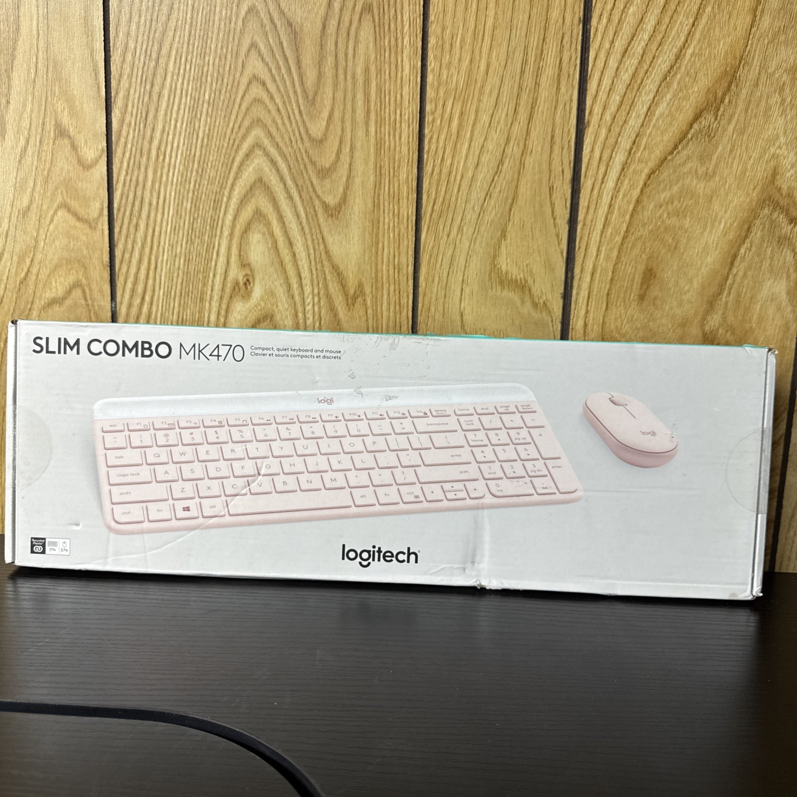 Logitech MK470 Slim Wireless Keyboard And Mouse Combo Rose NIB 