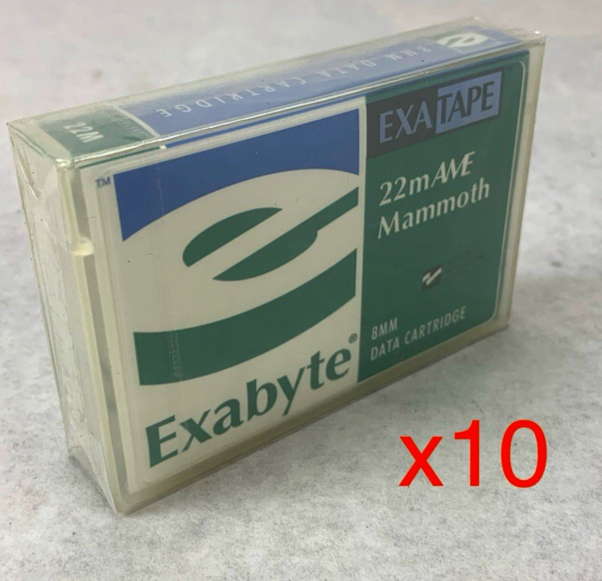 Exabyte Exatape 22m AME Mammoth 8mm Data Cartridges Lot of 10