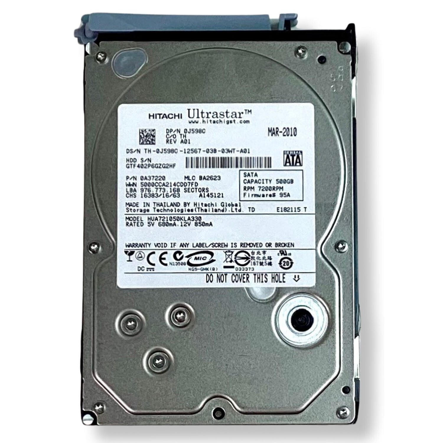 Hitachi Ultrastar A7K1000 500GB 7.2K SATA 3G 32MB 3.5" Drive HDD HUA721050KLA330