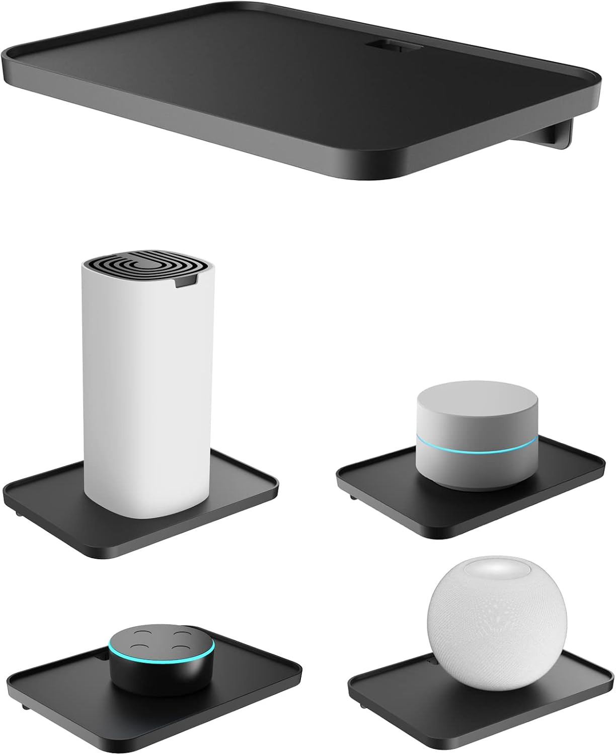 Soporte Universal De Pared Negro Para Enrutador Google WiFi Para El Hogar 1 Pza