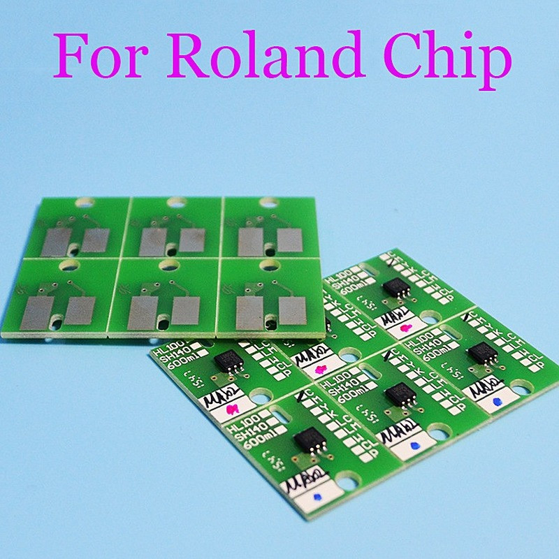 6Pc Permanent Chips, Fits Roland Versa UV LEC‑540 LEC‑330 LEC‑300 LEJ‑640 LEF‑20