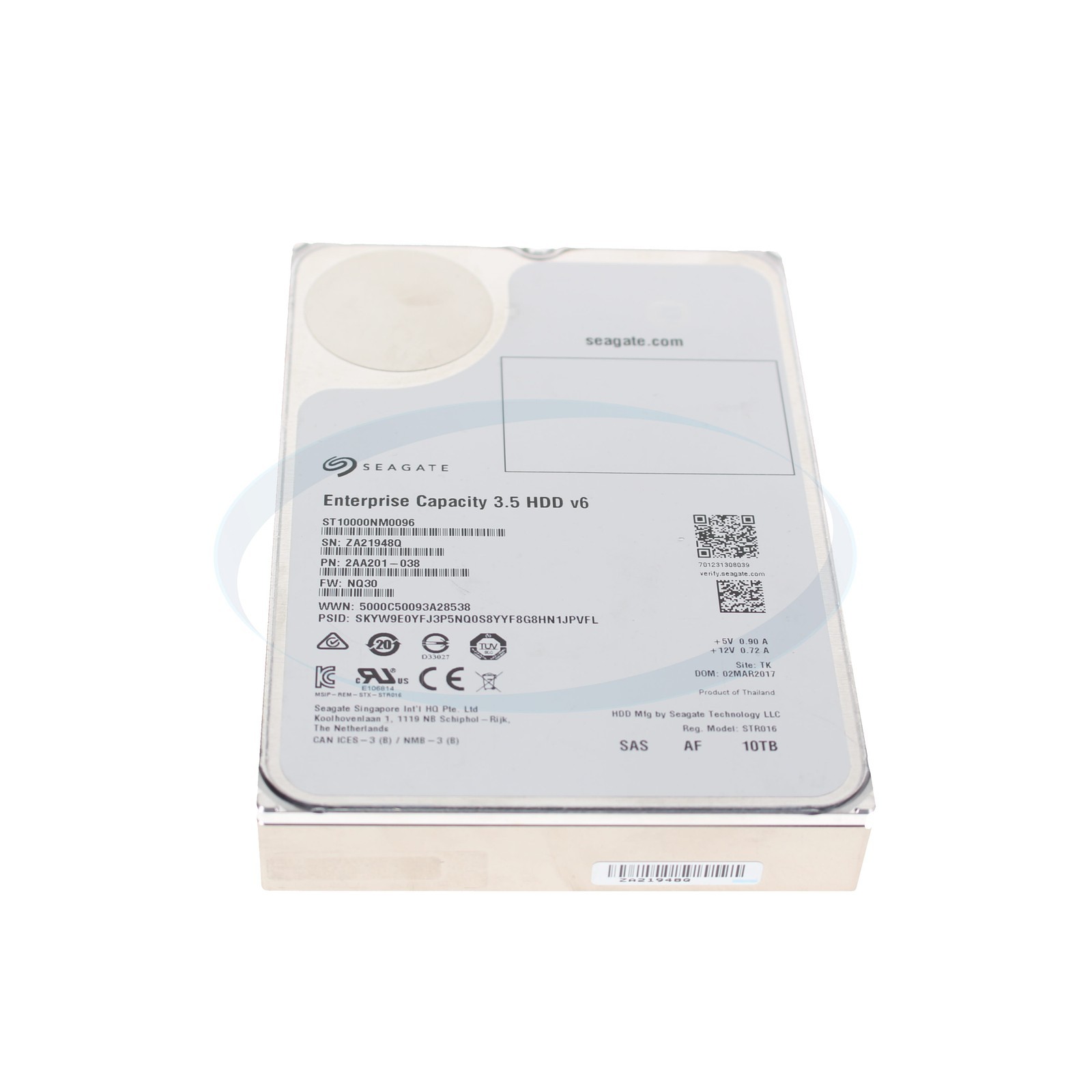 Seagate ST10000NM0096 EXOS X10 10TB 12G SAS 7.2K 3.5 Hard Drive"