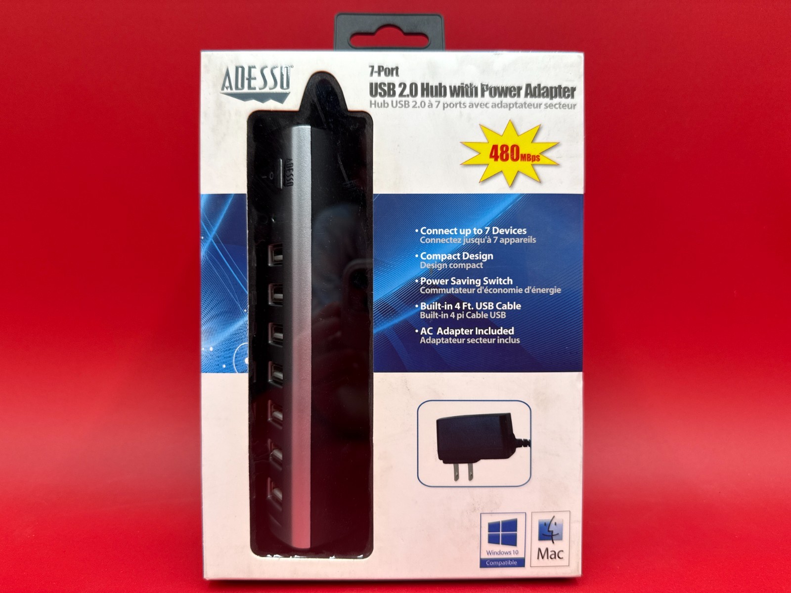 Adesso 7 port USB2 Hub AUH2070P ✅❤️️✅❤️️ BRAND NEW SEALED ✅❤️️✅❤️️