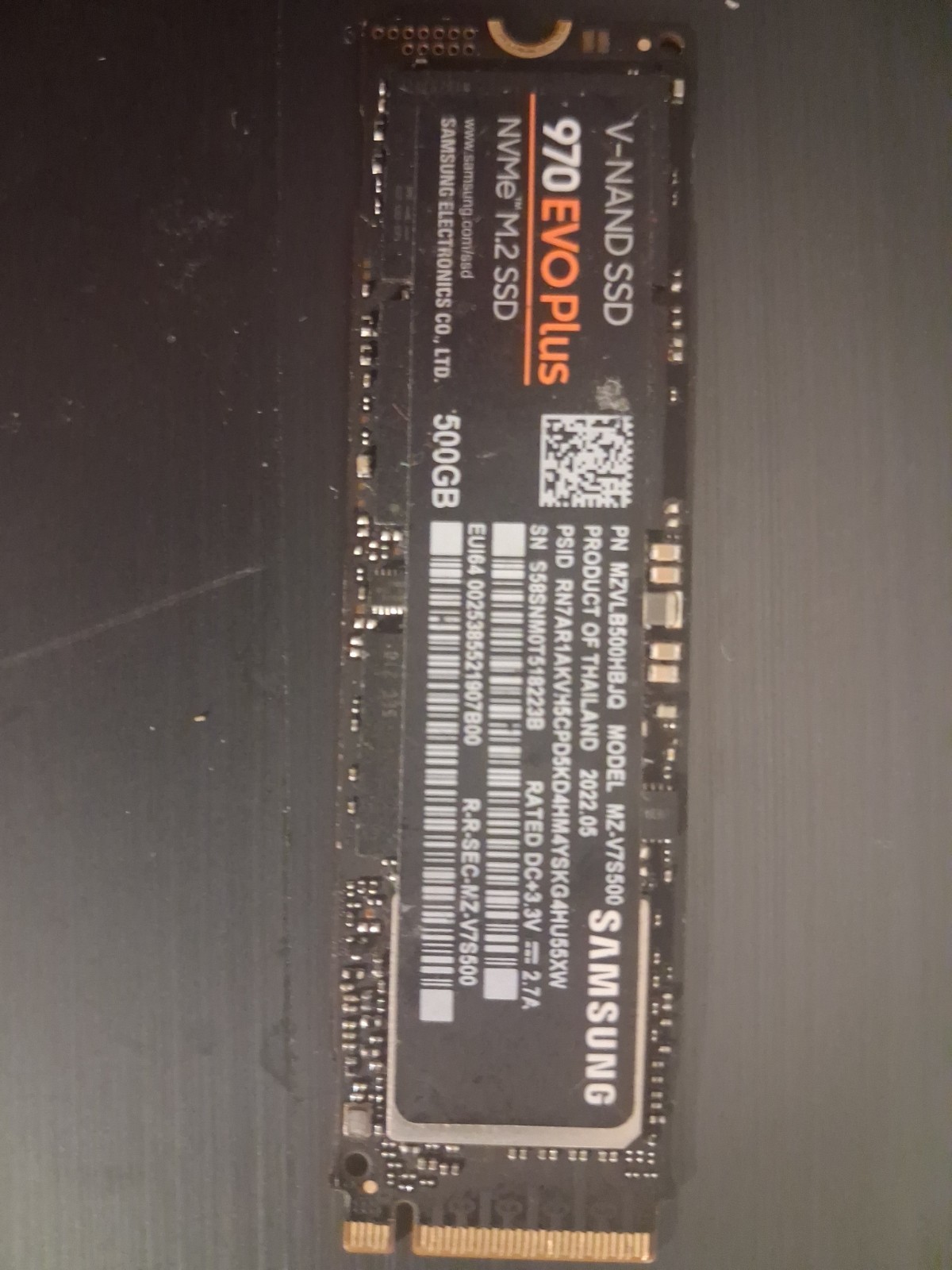 Samsung 500GB 970 EVO PLUS Series  M.2 2280 NVMe PCIe Internal SSD MZ-V7S500