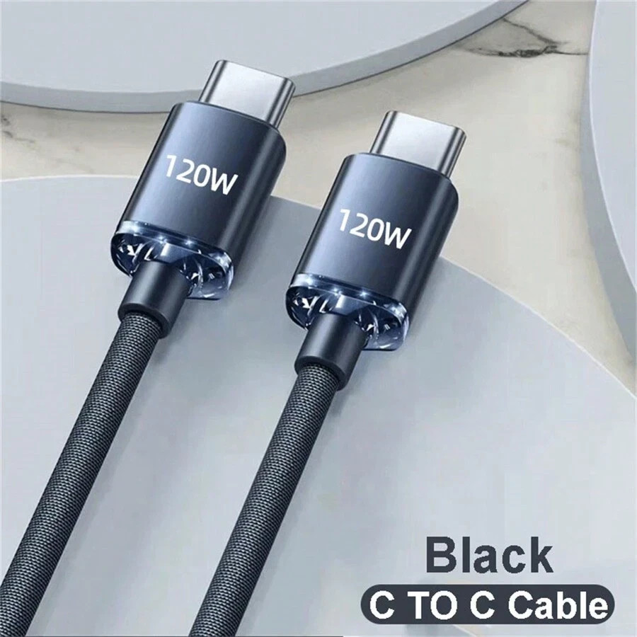 120W USB-C to Type-C Data Cable Universal Compatibility Support PD Fast Charging