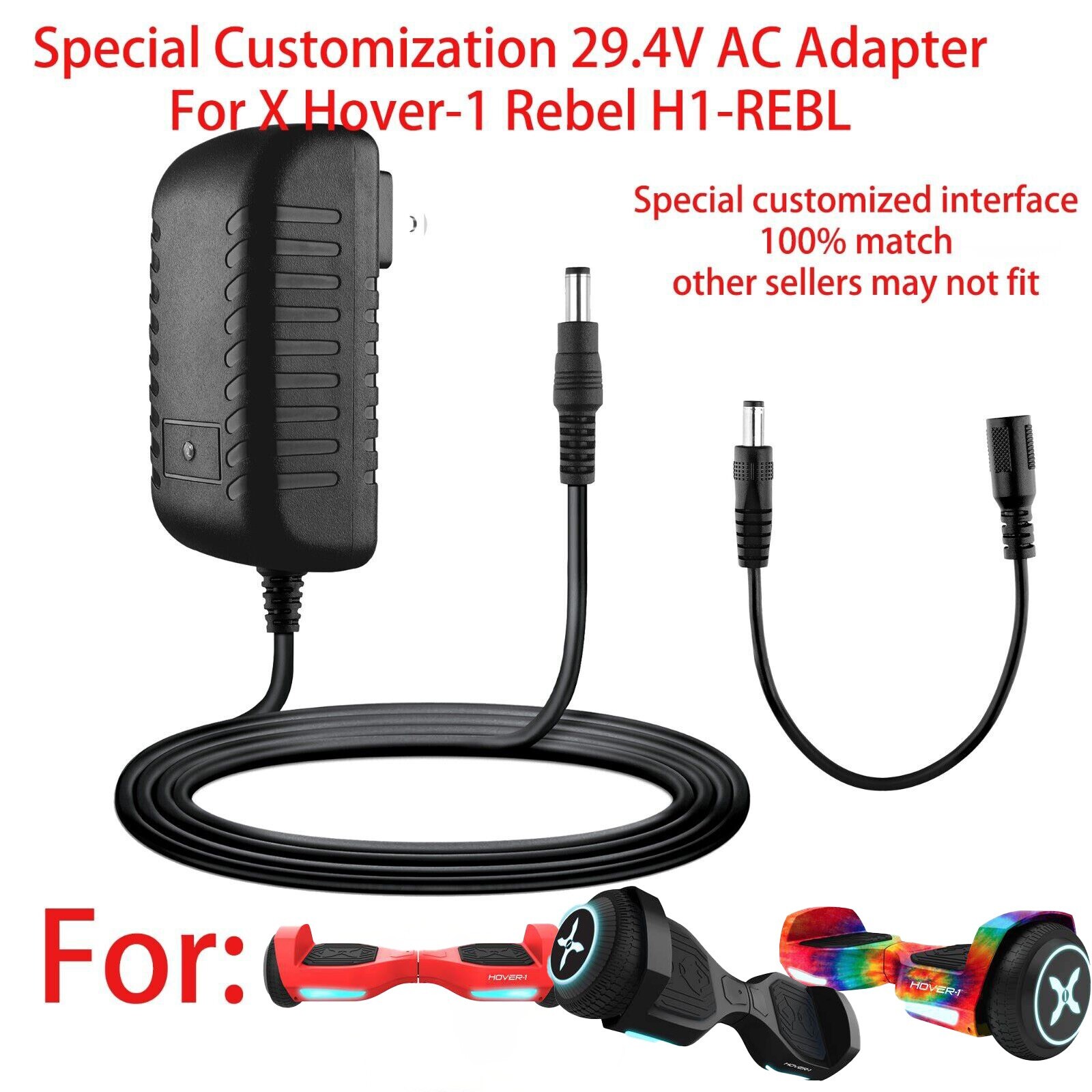 Special Customization 29.4V AC Adapter For X Hover-1 Rebel H1-REBL Scooter