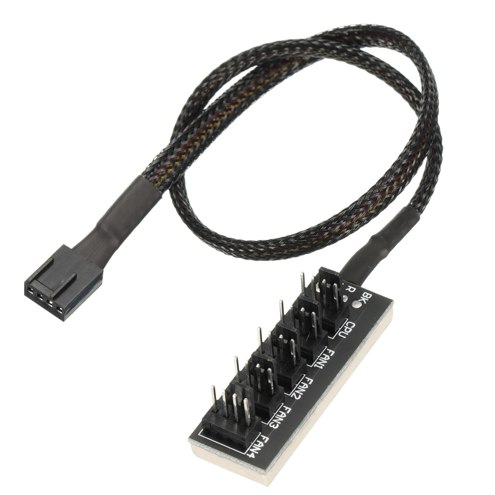 Motherboard PWM Fan Splitter Cable 4 Pin 5 Way PC CPU Cooling Fan Extension