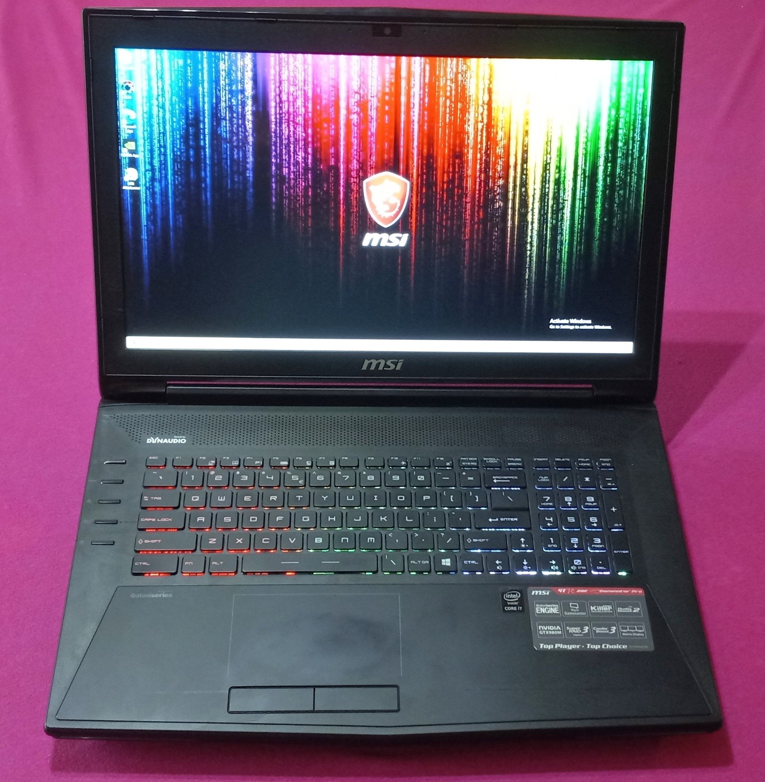 MSI GT72 2QE Laptop Intel I7-4710hq 2.5-3.5Ghz 16GB 512GB  NVIDIA M4000M AX200