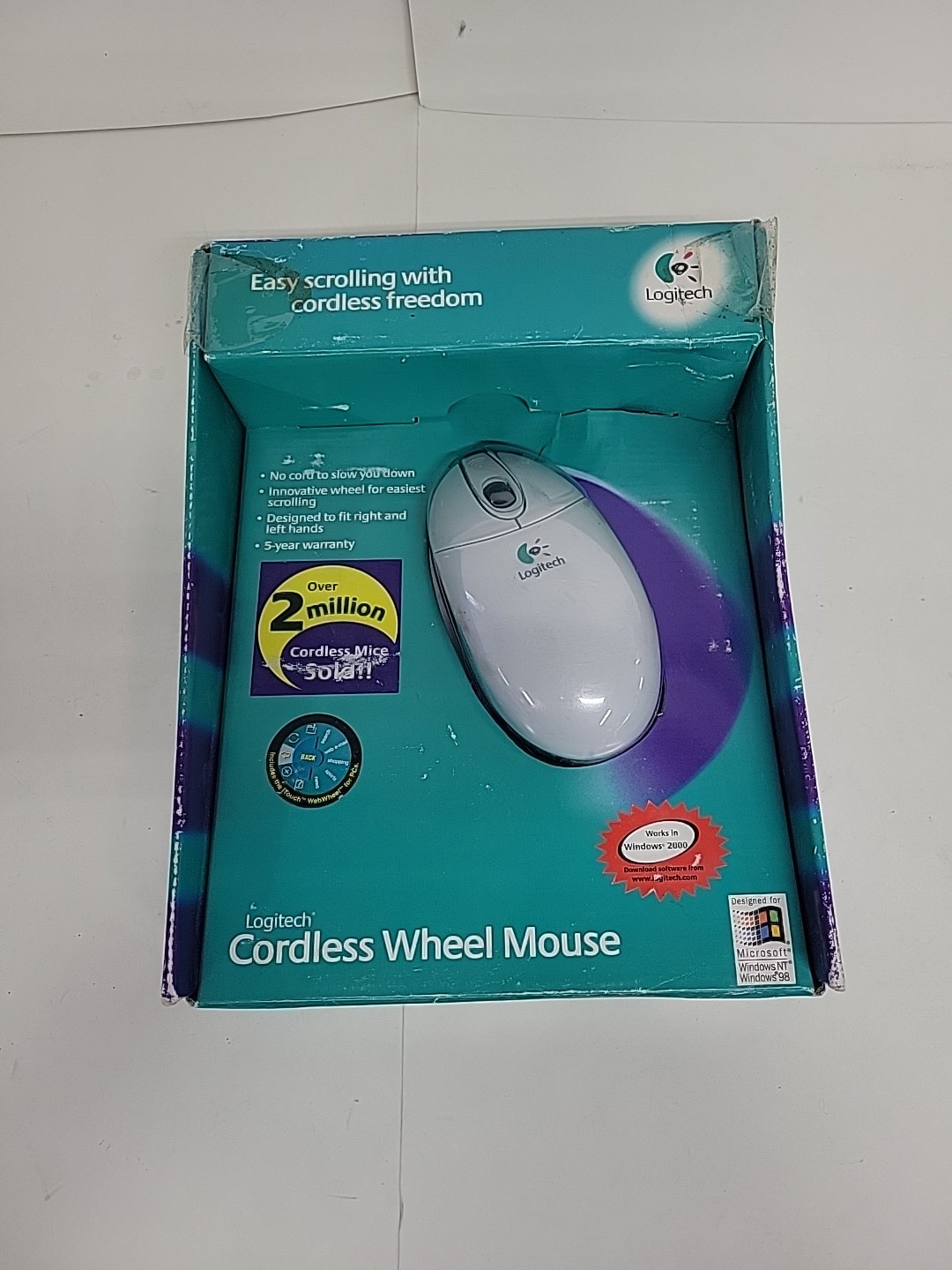 Logitech Cordless Wheel Mouse Digital Radio Receiver -Vintage