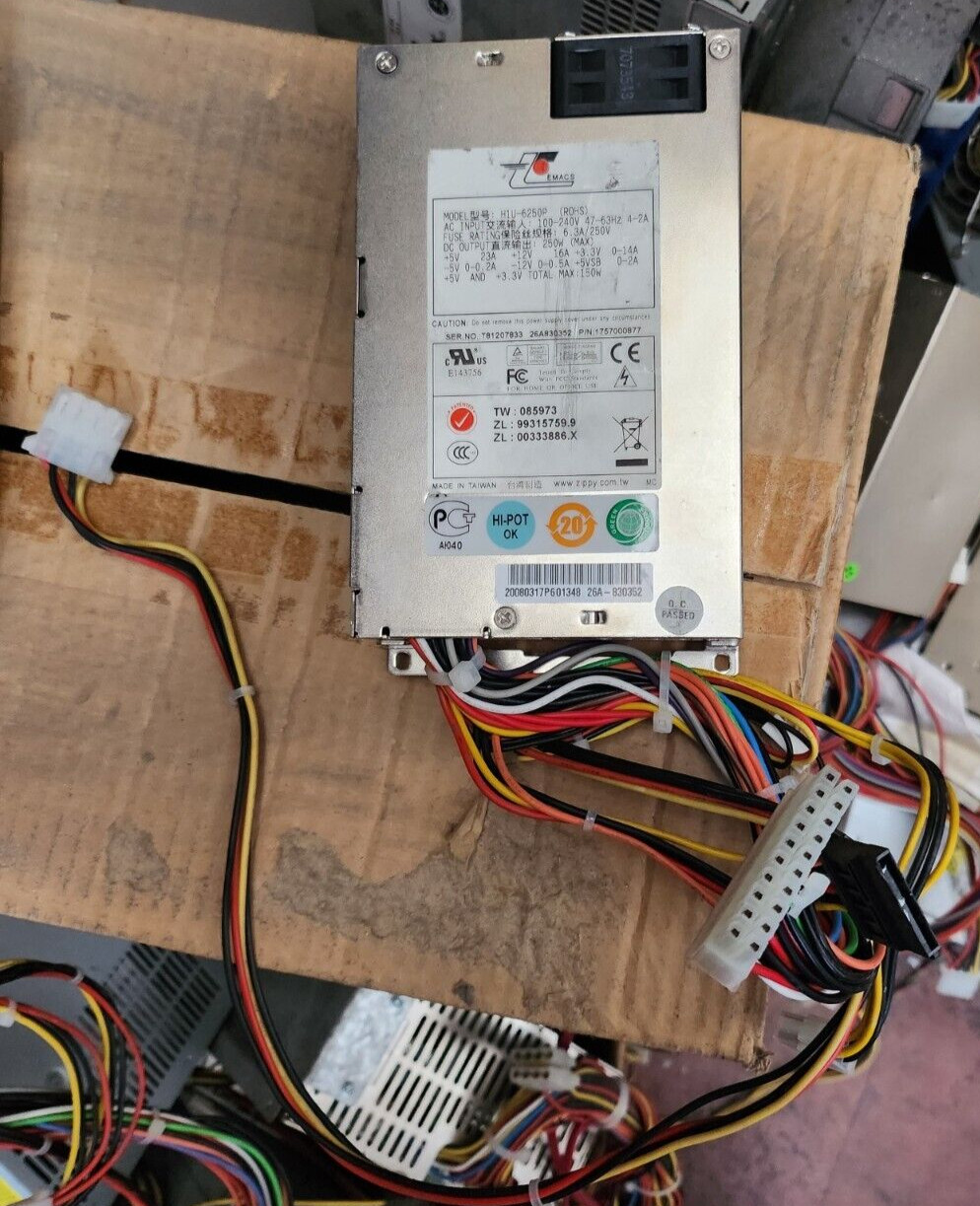 ZIPPY EMACS H1U-6250P RoHS 250W Max Power Supply