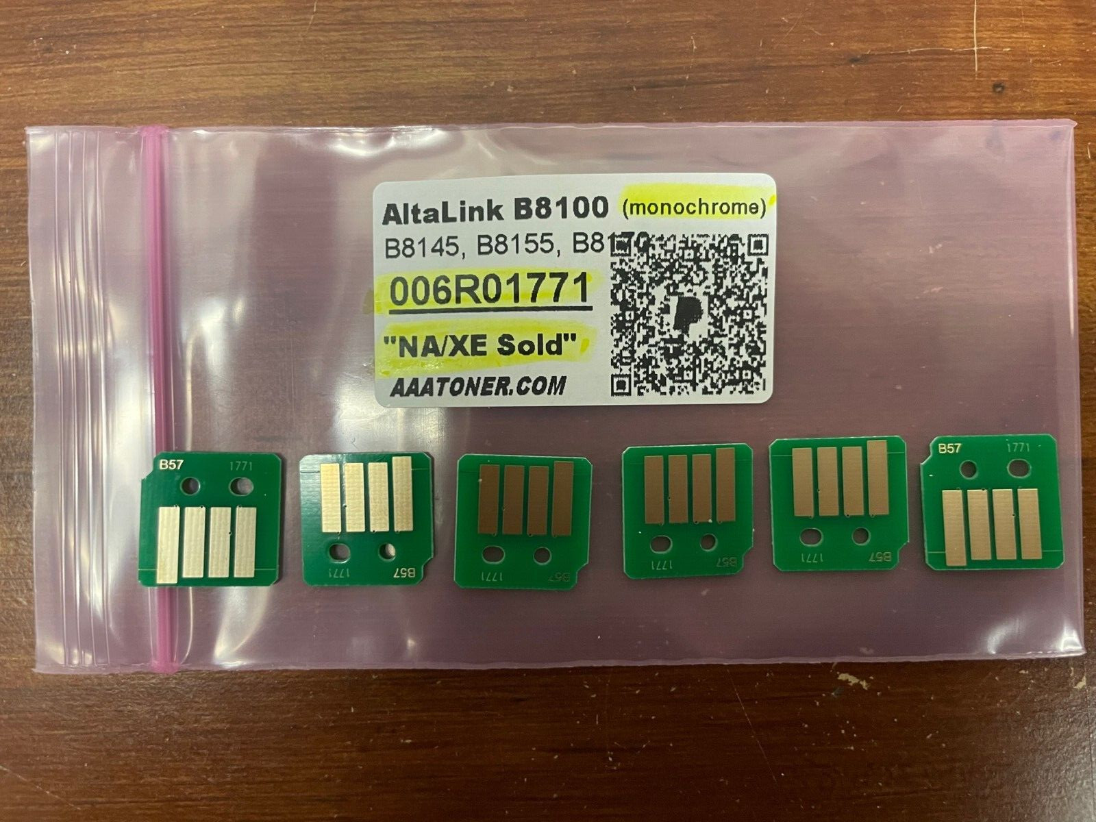 6 Toner Chip (1771) for Xerox AltaLink B8100, B8145, B8155, B8170 (Sold) Refill