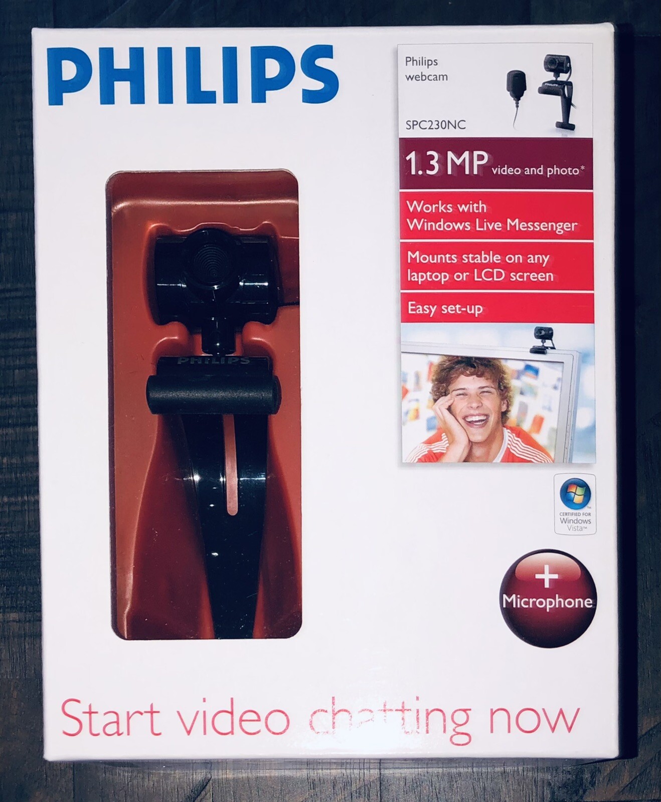 Genuine Philips (SPC230NC) 1.3mp Video & Photo Webcam Brand New Sealed Box